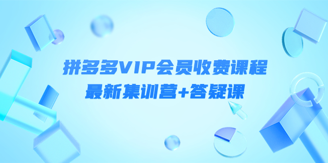 某社群·拼多多VIP会员收费课程，最新集训营+答疑课-价值3299元￼_双星网创_创业赚钱_抖音教程_短视频教程
