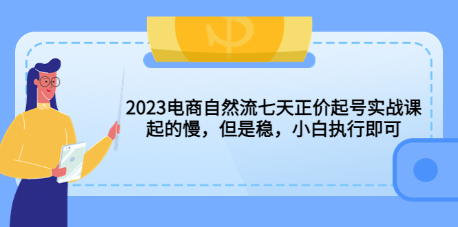 2023电商自然流七天正价起号实战课：起的慢，但是稳，小白执行即可！_双星网创_创业赚钱_抖音教程_短视频教程