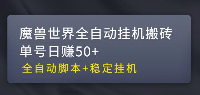 【稳定挂机】魔兽世界全自动挂机搬砖项目，单号日赚50+【全自动脚本】_双星网创_创业赚钱_抖音教程_短视频教程