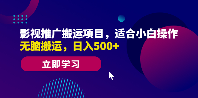 影视推广搬运项目，适合小白操作，无脑搬运，日入500+_双星网创_创业赚钱_抖音教程_短视频教程
