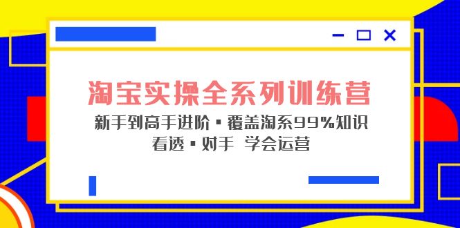 淘宝实操全系列训练营 新手到高手进阶·覆盖·99%知识 看透·对手 学会运营_双星网创_创业赚钱_抖音教程_短视频教程