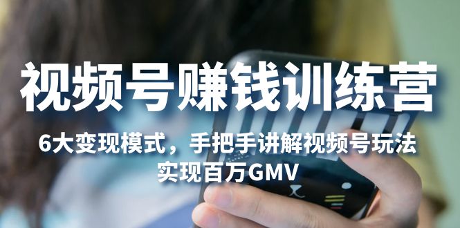 视频号赚钱训练营：6大变现模式，对平台的各项功能详细讲解，实现百万GMV_双星网创_创业赚钱_抖音教程_短视频教程