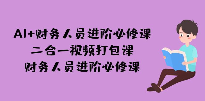 AI + 财务人员进阶必修课二合一视频打包课，财务人员进阶必修课_双星网创_创业赚钱_抖音教程_短视频教程