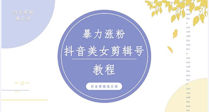 抖音快手暴力涨粉美女混剪视频教程 百分百过原创图片教程 附带违规申诉方法_双星网创_创业赚钱_抖音教程_短视频教程