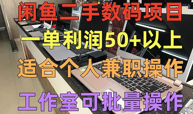 闲鱼二手数码项目，个人副业低保收入一单50+以上，工作室批量放大操作_双星网创_创业赚钱_抖音教程_短视频教程