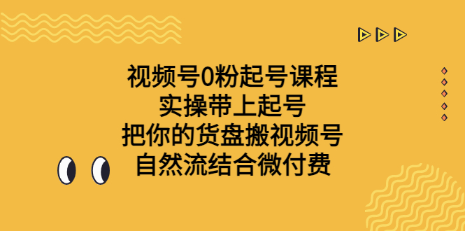 视频号0粉起号课程 实操带上起号 把你的货盘搬视频号 自然流结合微付费_双星网创_创业赚钱_抖音教程_短视频教程