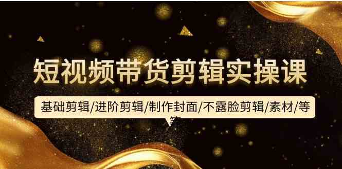 短视频带货剪辑实操课：基础剪辑/进阶剪辑/制作封面/不露脸剪辑/素材/等等_双星网创_创业赚钱_抖音教程_短视频教程