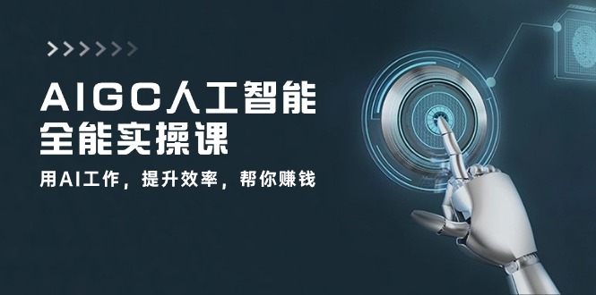 AIGC人工智能全能实操课：用AI工作，提升效率，帮你赚钱（33节课）_双星网创_创业赚钱_抖音教程_短视频教程