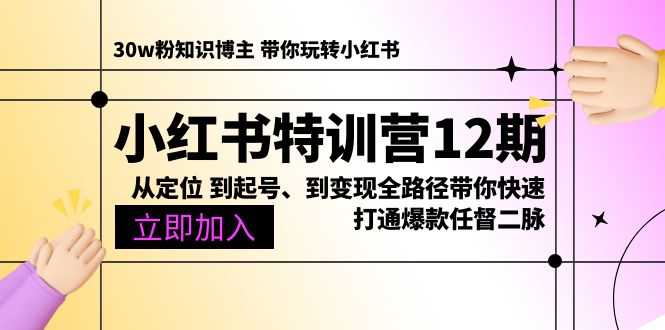 （10666期）小红书特训营12期：从定位 到起号、到变现全路径带你快速打通爆款任督二脉_双星网创_创业赚钱_抖音教程_短视频教程