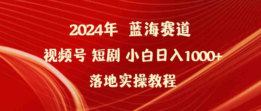 （9634期）2024年蓝海赛道视频号短剧 小白日入1000+落地实操教程_双星网创_创业赚钱_抖音教程_短视频教程