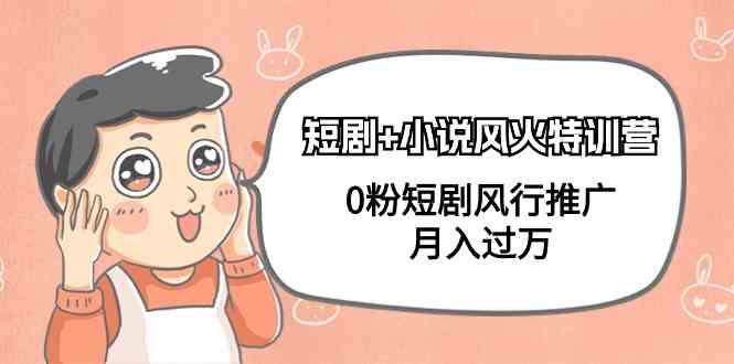 （9374期）短剧+小说风火特训营，0粉短剧风行推广，月入过万（102节课）_双星网创_创业赚钱_抖音教程_短视频教程