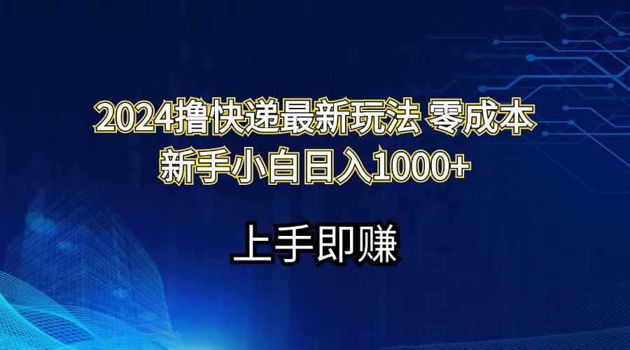 2024撸快递最新玩法零成本新手小白日入1000+_双星网创_创业赚钱_抖音教程_短视频教程