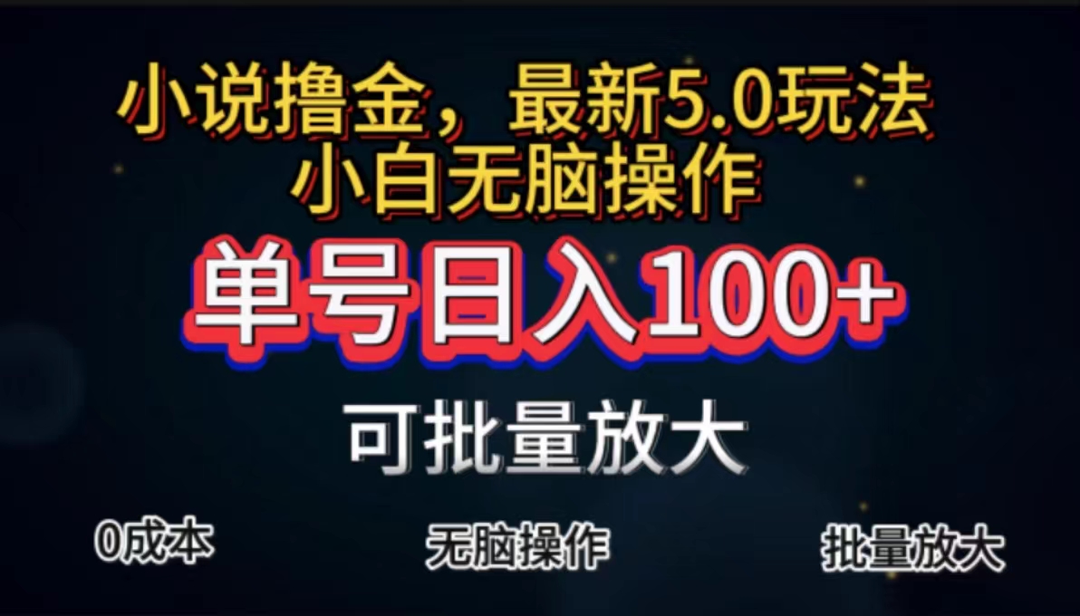 全自动小说撸金，单号日入100+小白轻松上手，无脑操作_双星网创_创业赚钱_抖音教程_短视频教程