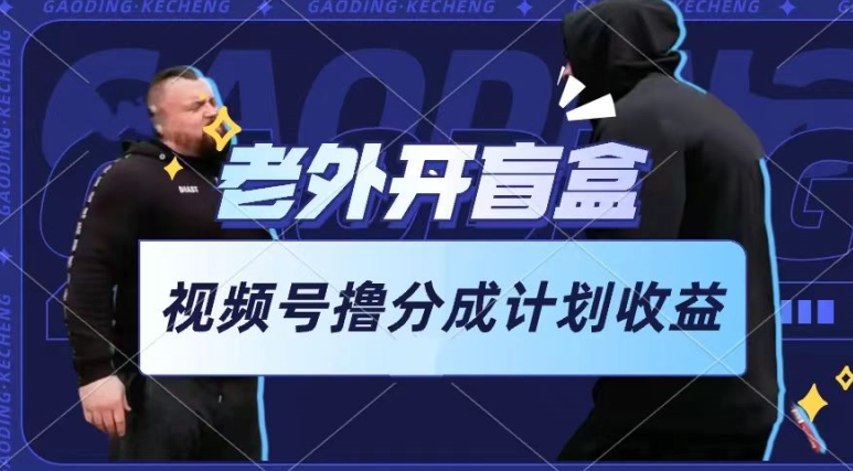 老外开盲盒视频，撸视频号分成计划收益，每天只需一小时，新手小白轻松上手_双星网创_创业赚钱_抖音教程_短视频教程