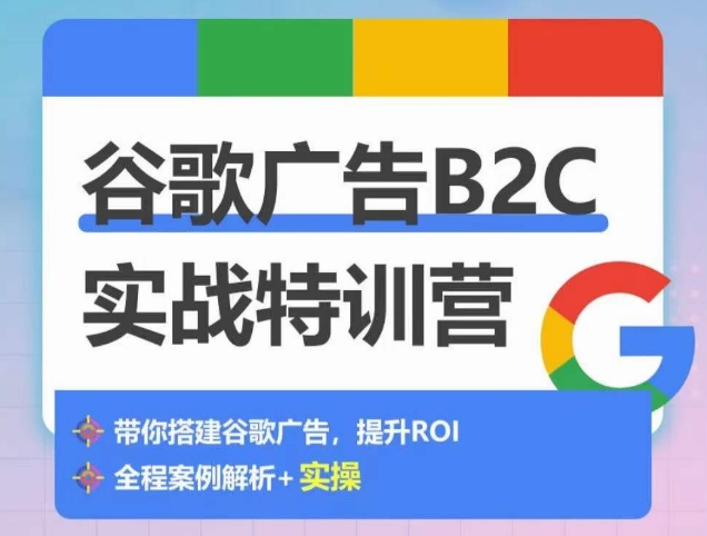 谷歌广告B2C实战特训营，500+谷歌账户总结经验，实战演示如何从0-1搭建广告账户_双星网创_创业赚钱_抖音教程_短视频教程