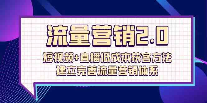 （10114期）流量-营销2.0：短视频+直播低成本获客方法，建立完善流量营销体系（72节）_双星网创_创业赚钱_抖音教程_短视频教程