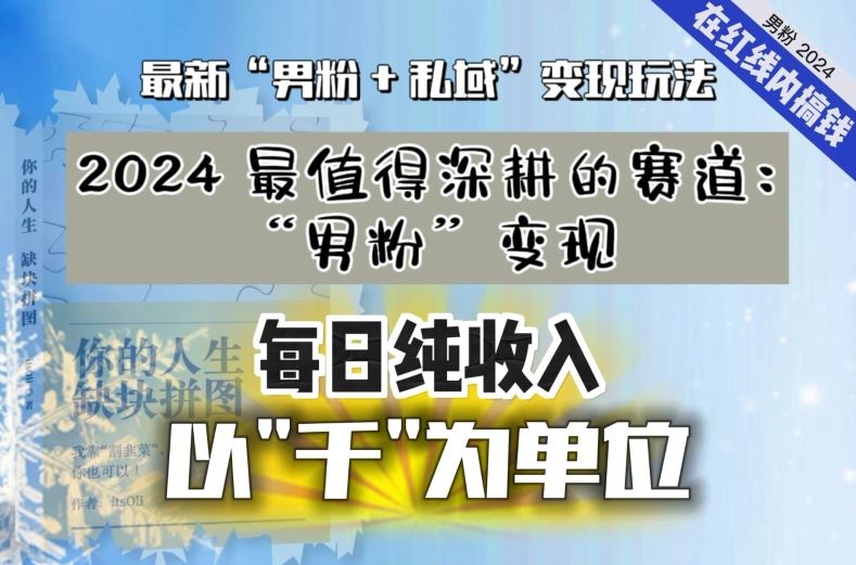【私域流量最值钱】把“男粉”流量打到手，你便有无数种方法可以轻松变现，每日纯收入以“千”为单位_双星网创_创业赚钱_抖音教程_短视频教程