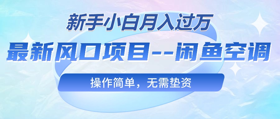 （10767期）最新风口项目—闲鱼空调，新手小白月入过万，操作简单，无需垫资_双星网创_创业赚钱_抖音教程_短视频教程