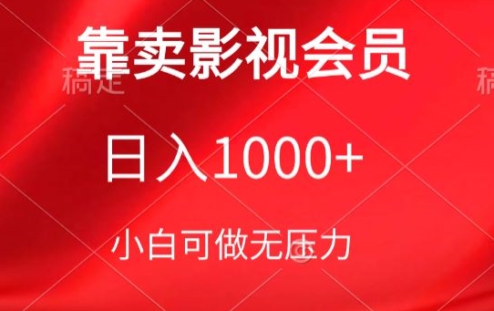靠卖影视会员，日入1000+，落地保姆级教程，新手可学_双星网创_创业赚钱_抖音教程_短视频教程