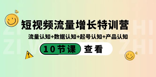 短视频流量增长特训营：流量认知+数据认知+起号认知+产品认知（10节课）_双星网创_创业赚钱_抖音教程_短视频教程