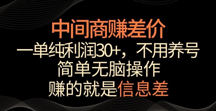 中间商赚差价，一单纯利润30+，简单无脑操作，赚的就是信息差，轻轻松松日入1000+【揭秘】_双星网创_创业赚钱_抖音教程_短视频教程