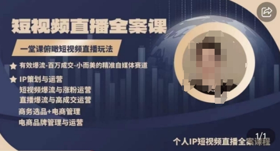 高品质IP短视频直播全案课程，一堂课俯瞰短视频直播玩法_双星网创_创业赚钱_抖音教程_短视频教程