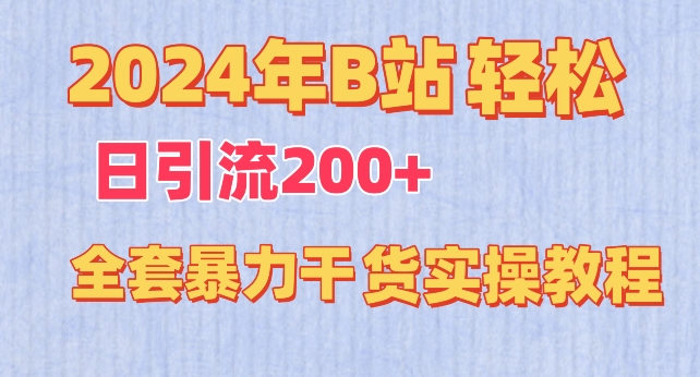 2024年B站轻松日引流200+的全套暴力干货实操教程_双星网创_创业赚钱_抖音教程_短视频教程
