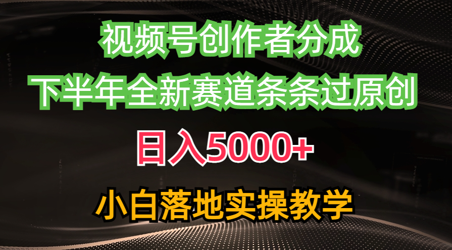 （10294期）视频号创作者分成最新玩法，日入5000+  下半年全新赛道条条过原创，小…_双星网创_创业赚钱_抖音教程_短视频教程