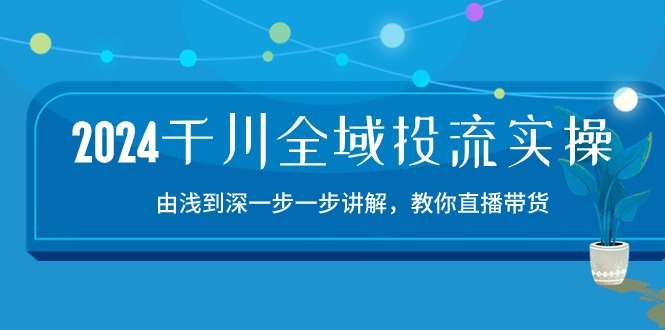 2024千川全域投流精品实操：由谈到深一步一步讲解，教你直播带货（15节）_双星网创_创业赚钱_抖音教程_短视频教程