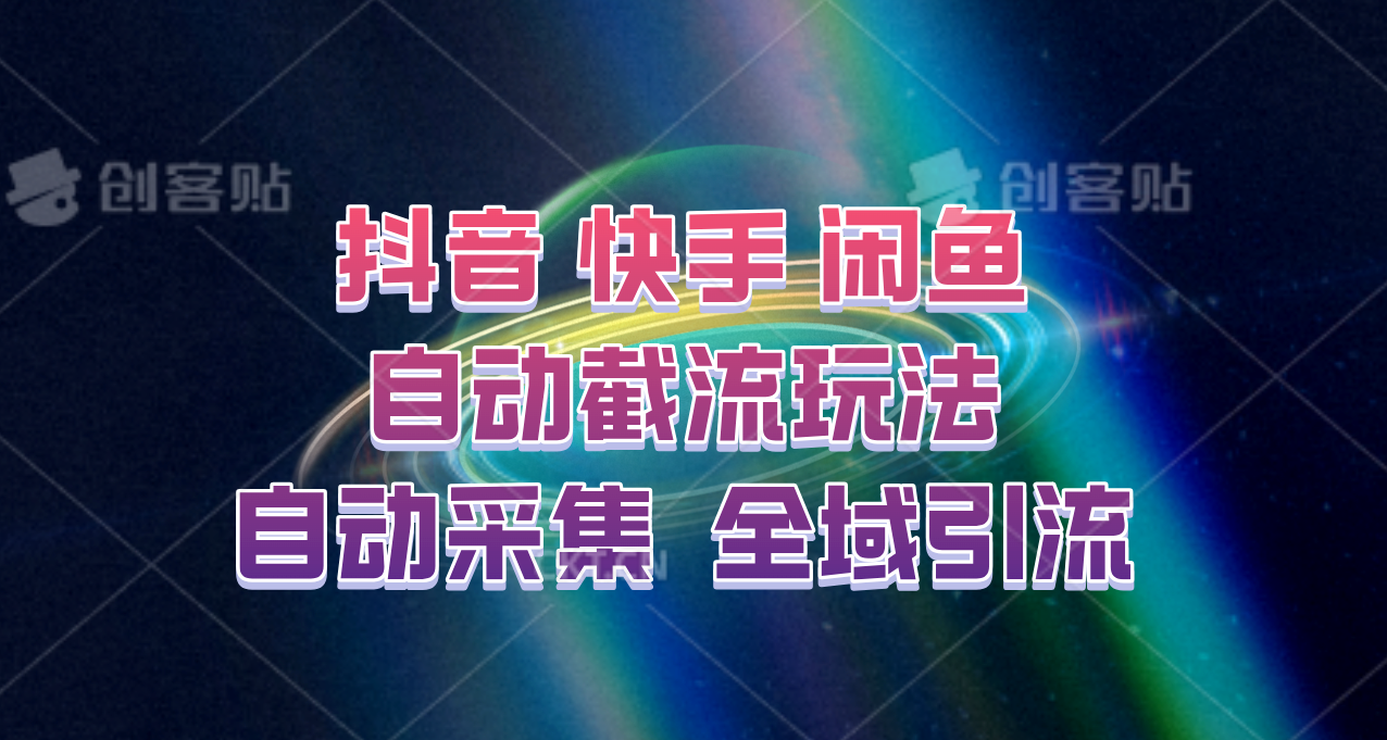 快手、抖音、闲鱼自动截流玩法，利用一个软件自动采集、评论、点赞、私信，全域引流_双星网创_创业赚钱_抖音教程_短视频教程