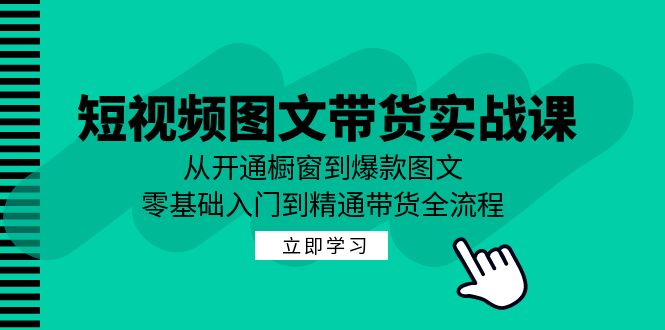 短视频图文带货实战课：从开通橱窗到爆款图文，零基础入门到精通带货_双星网创_创业赚钱_抖音教程_短视频教程