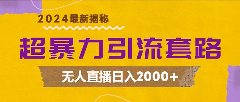 （12800期）超暴力引流套路，无人直播日入2000+_双星网创_创业赚钱_抖音教程_短视频教程